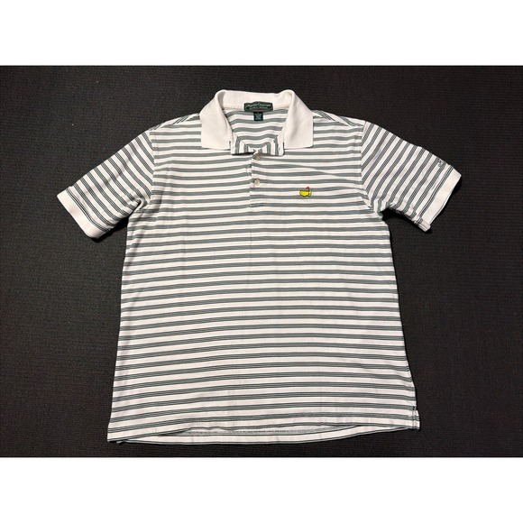 Masters Other - Masters Collection Men's 60's 2-ply Mercerized Polo Shirt Large Green‎ Striped
